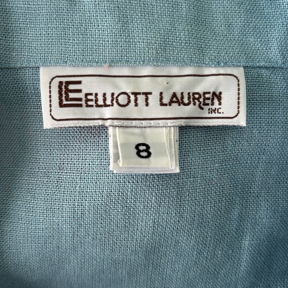 Elliott Lauren linen Blazer Jacket Size 8 seafoam blue unlined casual USA coat - Picture 6 of 11